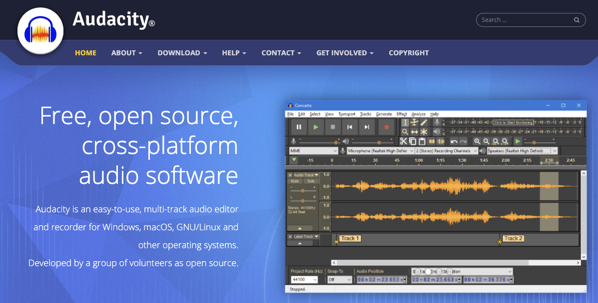 オーディオ編集アプリ Audacity のプライバシー ポリシー変更