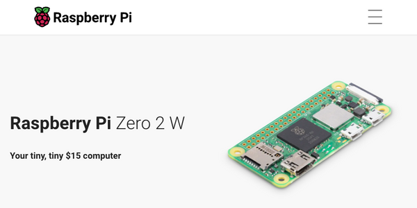 Raspberry Pi Zero 2 W発表